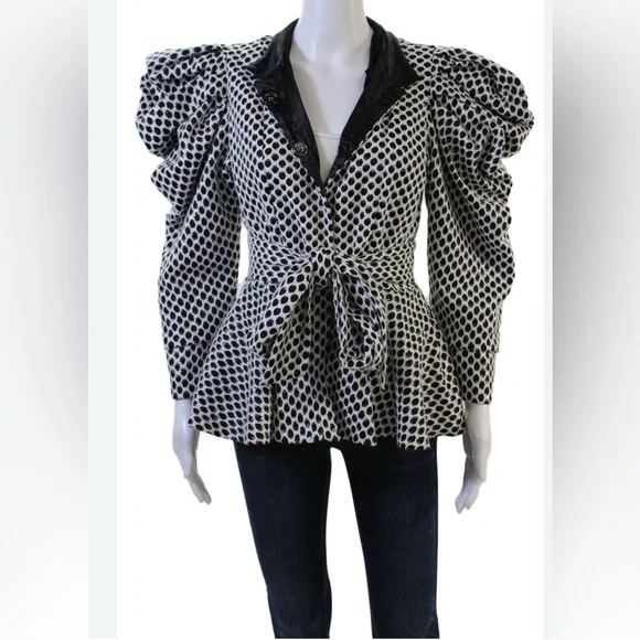 CQ by CQ Black and White Polka Dot Jacket - Picture 3 of 7